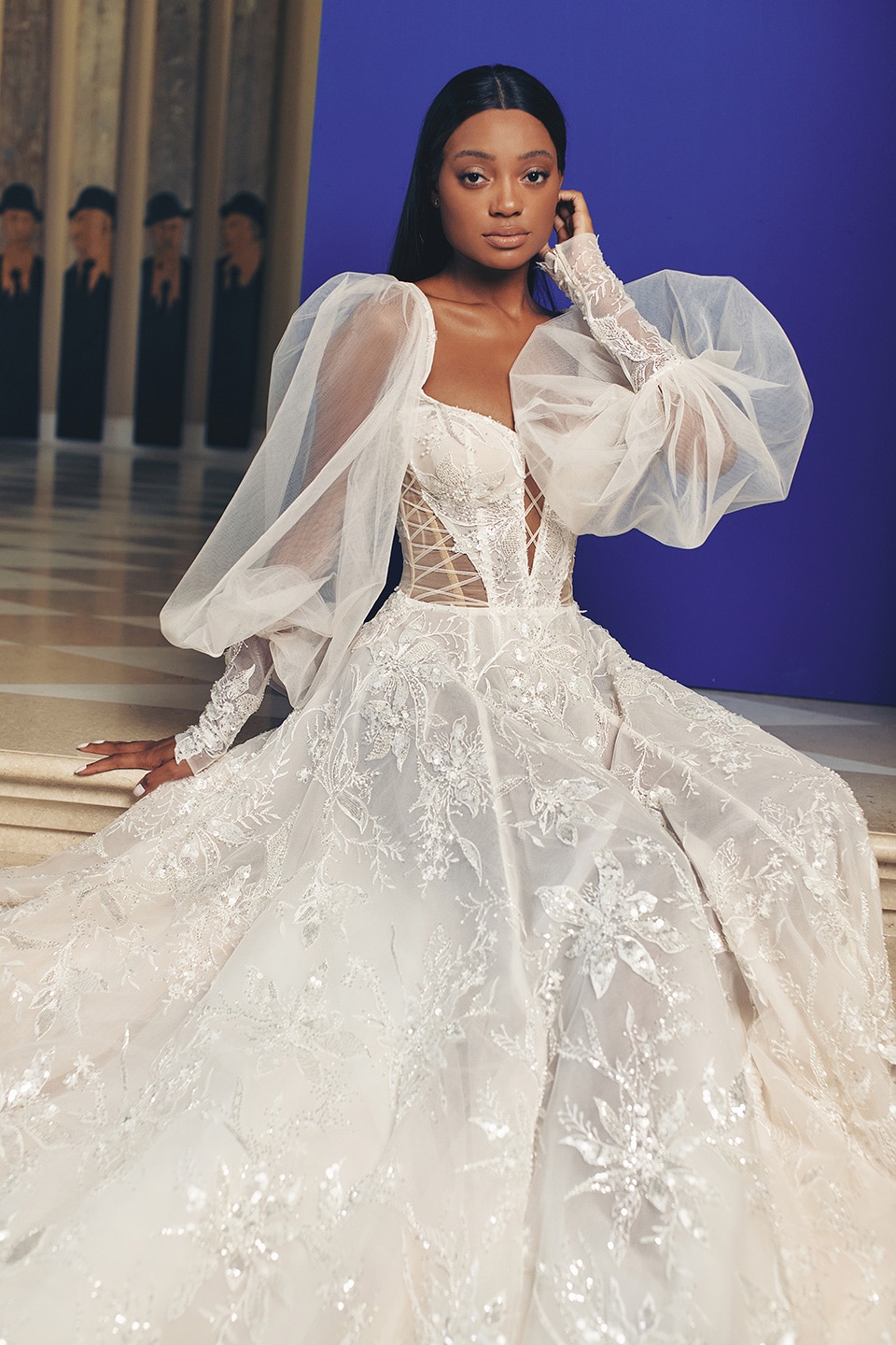 Gina  Long-Sleeve Off The Shoulder Wedding Gown - Amor - Bridal Dresses -  Galia Lahav