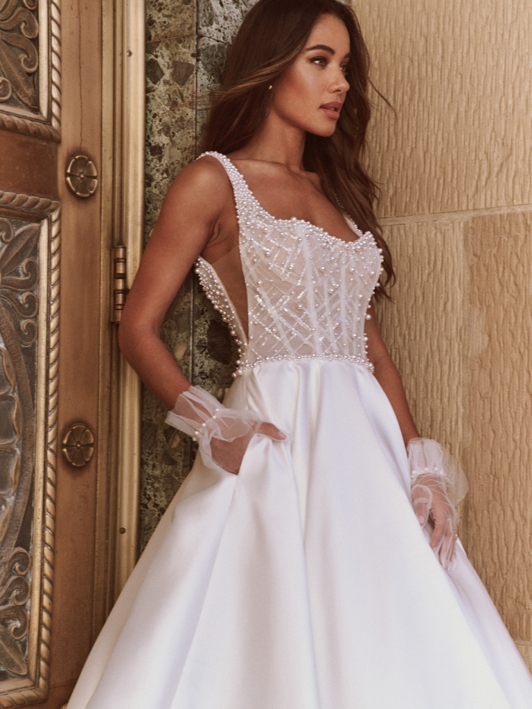 Silk Bridal Gowns with Swarovski Crystals from Darius Collection